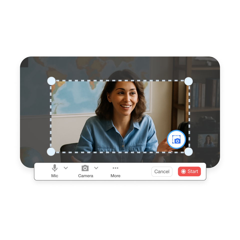 Record your screen or webcam in Visla—clips saved to Workspace for a compliance microlearning video maker
